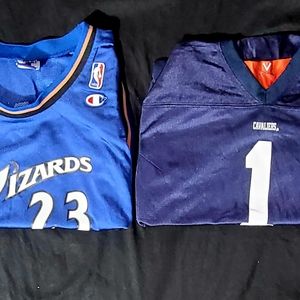 Md kids Champion Michael Jordan wizard jersey and lg Nike virginia Cavs jersey